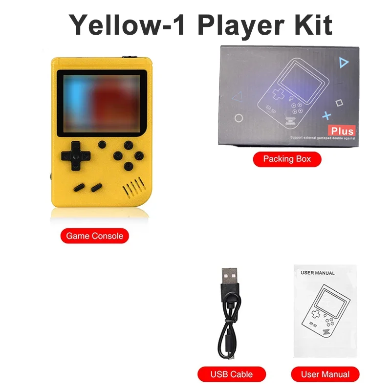 Portable Handheld Gaming Console | 3.0 Display | 400+ Built-in Games | Battery | Dual Player Option | TV Compatible 