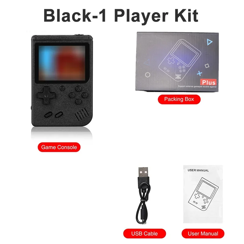 Portable Handheld Gaming Console | 3.0 Display | 400+ Built-in Games | Battery | Dual Player Option | TV Compatible 