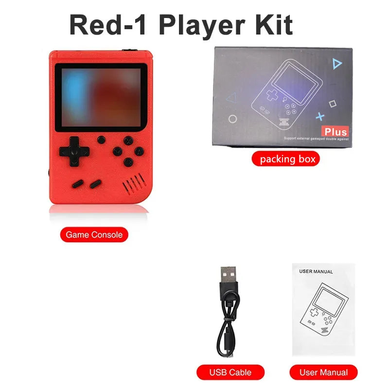 Portable Handheld Gaming Console | 3.0 Display | 400+ Built-in Games | Battery | Dual Player Option | TV Compatible 