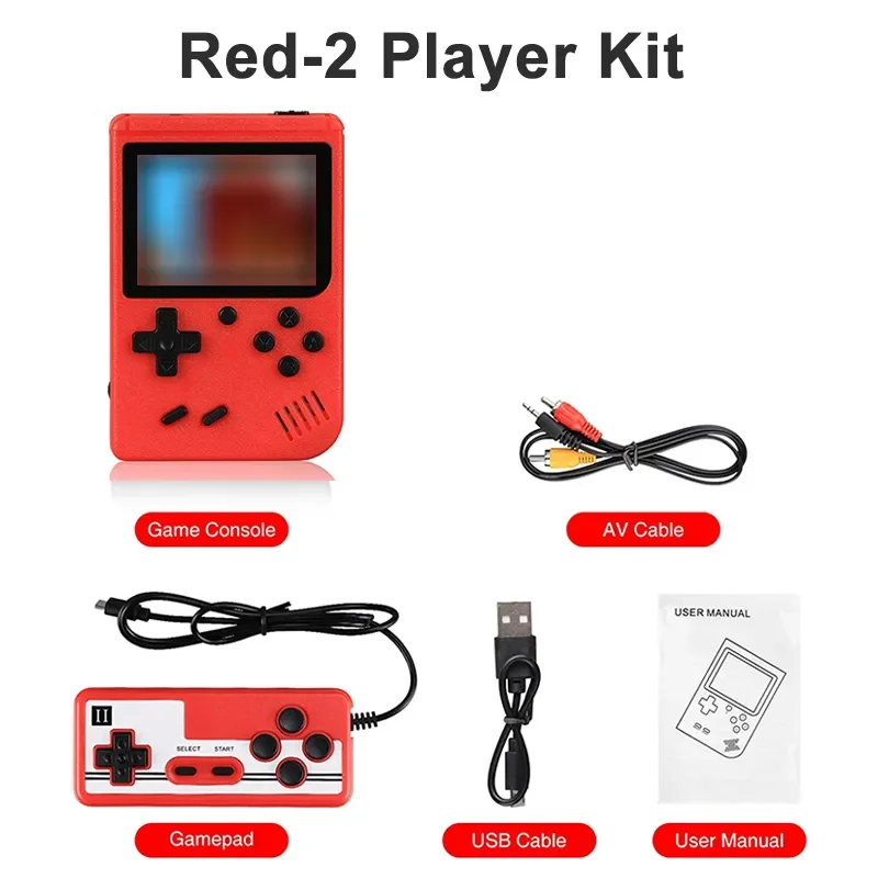 Portable Handheld Gaming Console | 3.0 Display | 400+ Built-in Games | Battery | Dual Player Option | TV Compatible 