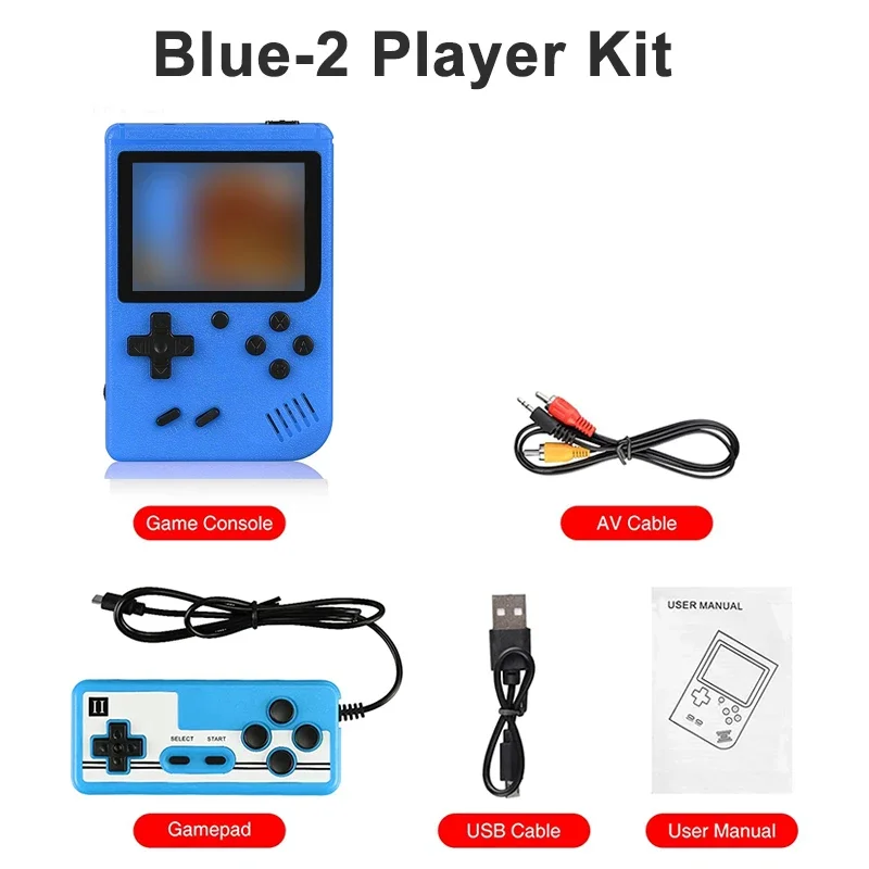 Portable Handheld Gaming Console | 3.0 Display | 400+ Built-in Games | Battery | Dual Player Option | TV Compatible 