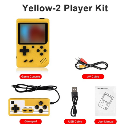 Portable Handheld Gaming Console | 3.0 Display | 400+ Built-in Games | Battery | Dual Player Option | TV Compatible 