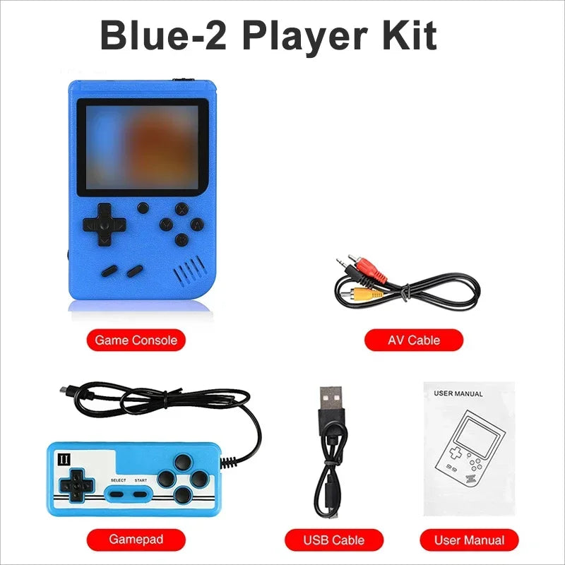 Portable Handheld Gaming Console | 3.0 Display | 400+ Built-in Games | Battery | Dual Player Option | TV Compatible 