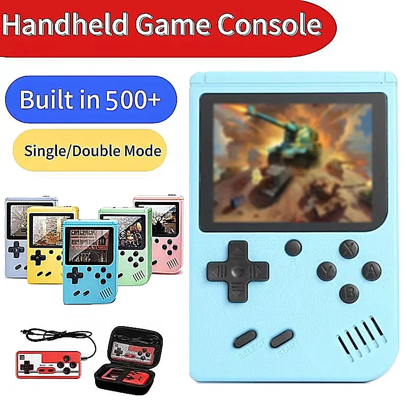 Portable Handheld Gaming Console | 3.0 Display | 400+ Built-in Games | Battery | Dual Player Option | TV Compatible 